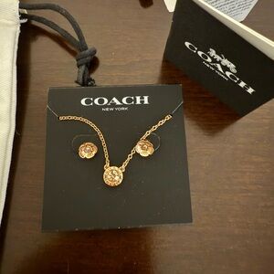 Coach Gold Jewelry Set for Women